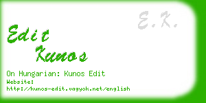 edit kunos business card